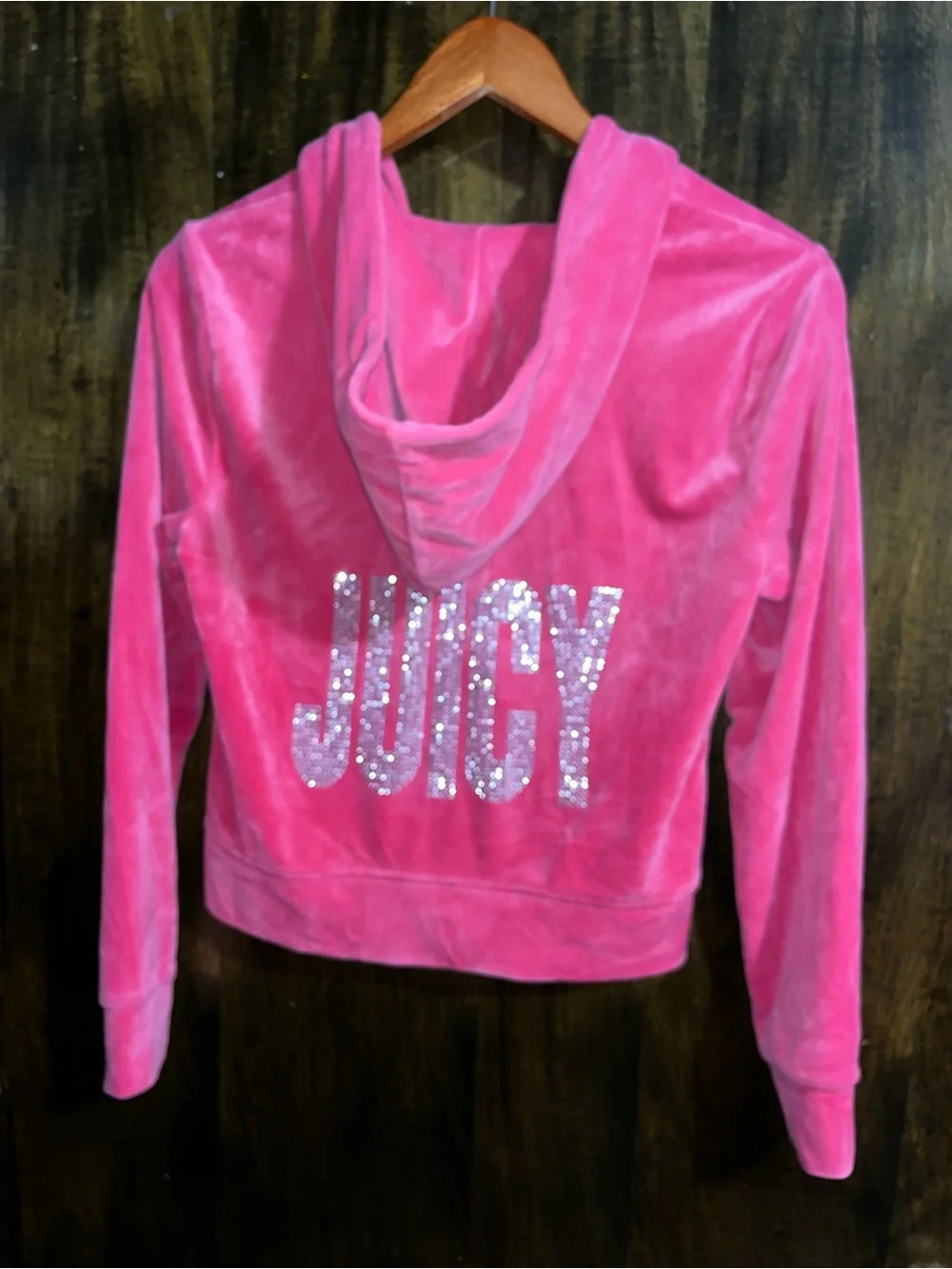 Authentic Juicy Couture Hot Pink Velour Tracksuit Set